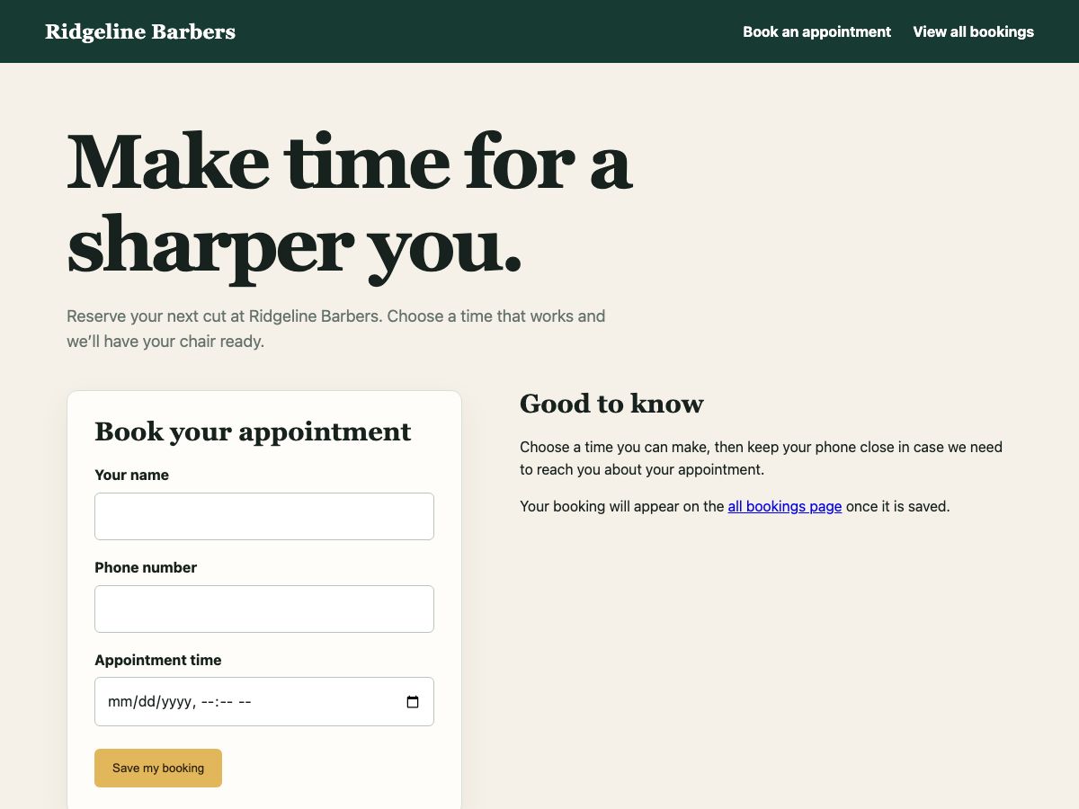 A working booking system built by AI