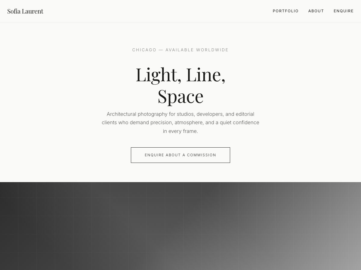 A photographer's portfolio site that passed the technical SEO audit at 21 of 21.