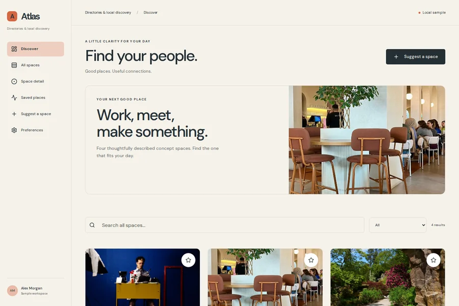 Atlas template preview: directories & local discovery