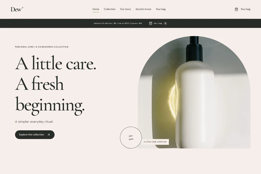 Dew template preview: personal care