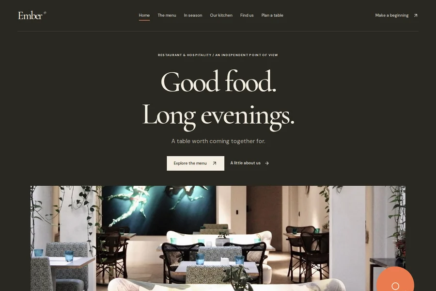 Ember template preview: restaurant & hospitality