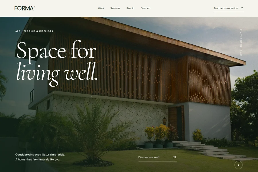 Forma template preview: architecture & interiors