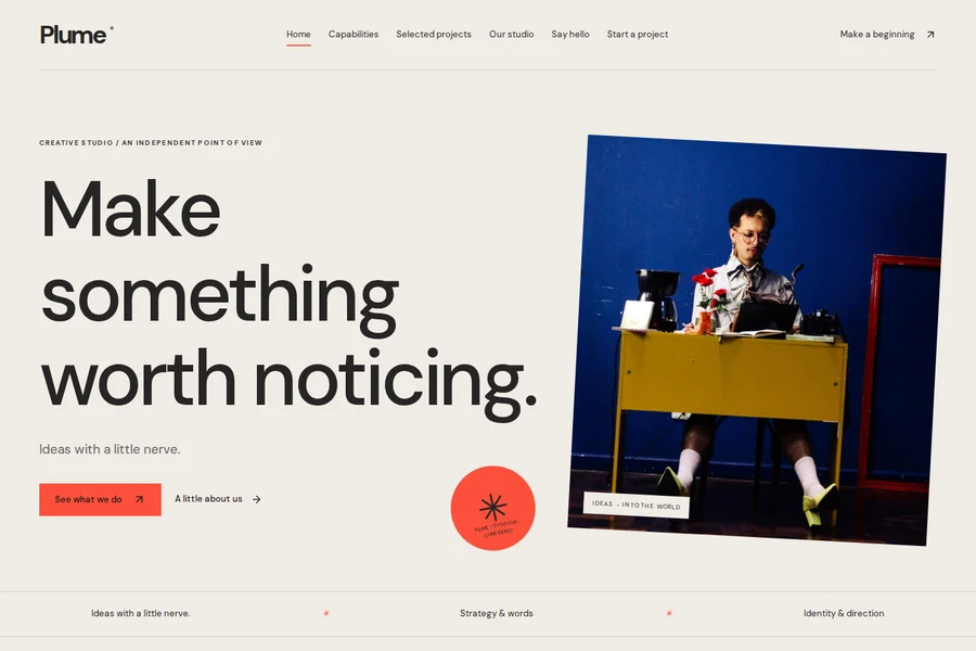 Plume template preview: creative studio
