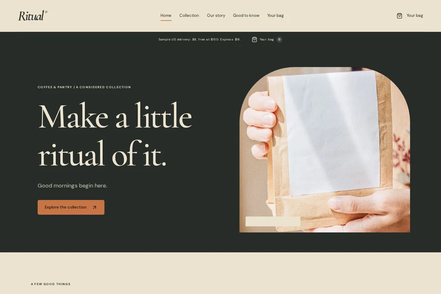 Ritual template preview: coffee & pantry